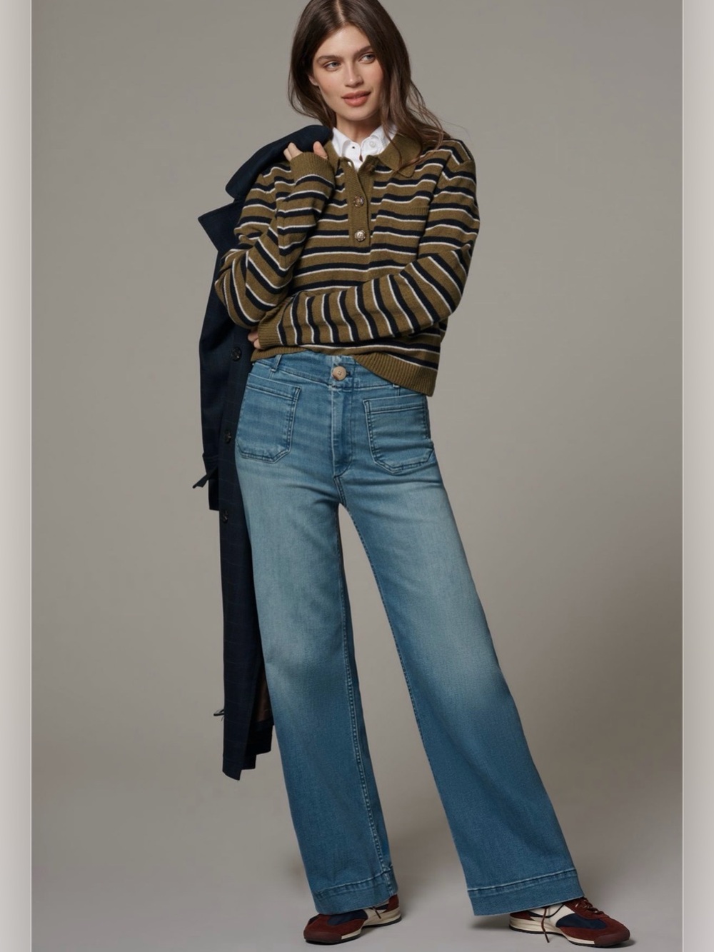Anthropologie NEW $140 Maeve Colette Wide Leg Jeans 28- Current